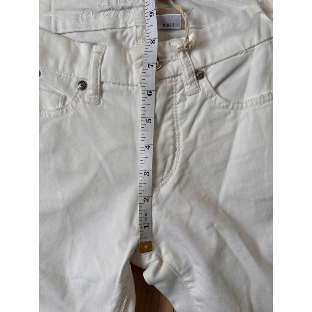 o low waist bootcut pants Y2K deadstock white size 25 - Picture 8 of 14